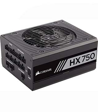 Corsair HX 750 Watt Power Supply Fully Modular Platinum