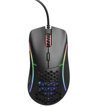 Glorious Model D Minus Ergonomic RGB Wired Gaming Mouse (Black)