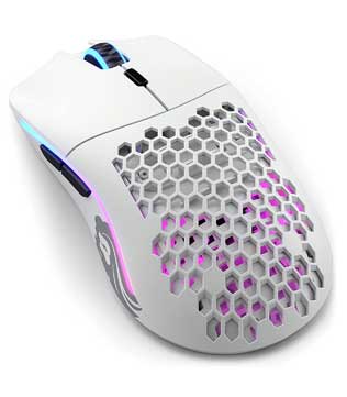 Glorious Model O (Minus) Ambidextrous Wireless Gaming Mouse (Matte White)