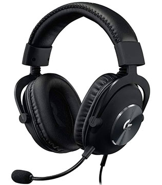 Logitech G Pro X Gaming Wired Over Ear Headphones with Mic Blue (Black)