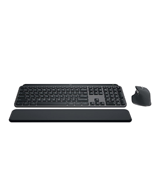 Logitech MX Keys S Combo - Performance Wireless Keyboard and Mouse with Palm Rest