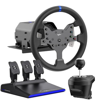 PXN V99 Force Feedback Racing Wheel with Clutch & Shifter (PS4, PC, Xbox One)
