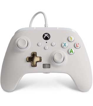 PowerA Enhanced Wired Gaming Controller for Xbox Series X/S or Xbox One, White (Officially Licensed)
